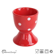 Ceramic Egg Cup Solid Glaze with Dots